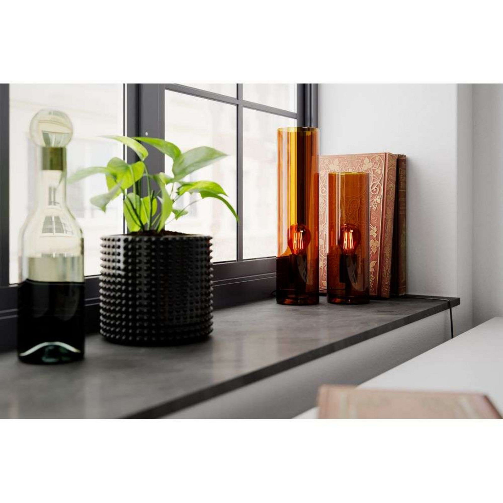 Alternativ bild 1 för by Rydéns, Flake bordlampa 40cm Konjak